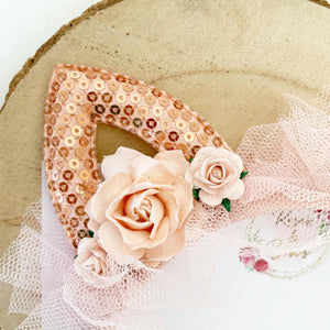 Blush cat ears headband