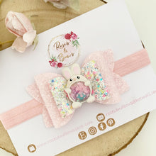 Load image into Gallery viewer, Easter Bunny Rabbit Shaker Hair Bow Headband or Clip
