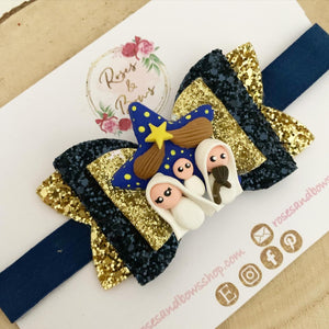 Nativity Hair Bow Headband or Clip