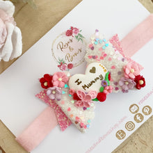 Load image into Gallery viewer, I Love Mummy Mother’s Day Hair Bow Headband or Clip
