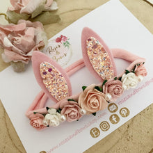 Load image into Gallery viewer, Pink Bunny Ears Easter headband - Girls Hairband - Photo Prop
