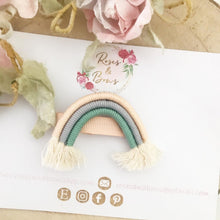 Load image into Gallery viewer, Macrame Rainbow headband or clip
