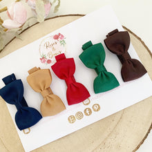 Load image into Gallery viewer, Autumn colours ribbon Small Hair Bow Clip Set
