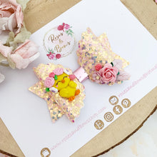 Load image into Gallery viewer, Easter Chick Hair Bow Headband or Clip
