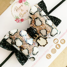 Load image into Gallery viewer, Penguin Hair Bow Headband or Clip
