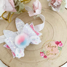 Load image into Gallery viewer, Hop Little Bunny Easter Hair Bow Headband or Clip
