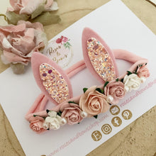 Load image into Gallery viewer, Pink Bunny Ears Easter headband - Girls Hairband - Photo Prop
