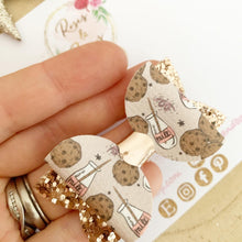 Load image into Gallery viewer, Milk &amp; cookies rose gold Bow Headband or Clip
