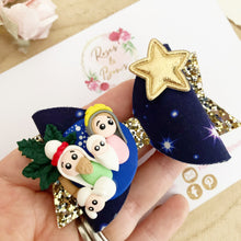 Load image into Gallery viewer, Christmas nativity Hair Bow Headband or Clip
