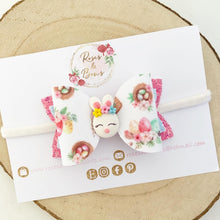 Load image into Gallery viewer, Easter Bunny Hair Bow Headband or Clip
