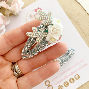 Dainty Silver Reindeer Snap Clip