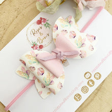 Load image into Gallery viewer, Pink Crystal Hair Bow Headband or Clip
