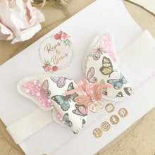 Load image into Gallery viewer, Butterfly Glitter Hair Bow Headband or Clip

