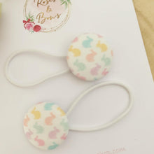 Load image into Gallery viewer, Easter Bunny Pastel Bobble Hair Ties Set of 2
