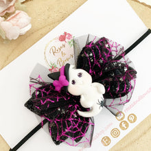 Load image into Gallery viewer, Ghost Tulle Halloween Hair Bow Headband or Clip
