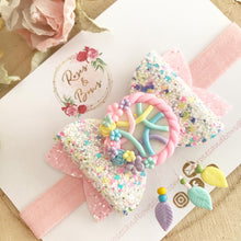 Load image into Gallery viewer, Dream Catcher Glitter Hair Bow Headband or Clip
