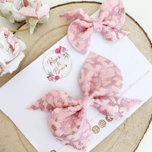 Load image into Gallery viewer, Pink Leopard Hair Bow Headband or Clip
