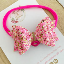 Load image into Gallery viewer, Kisses Valentines Hair Bow Headband or Clip
