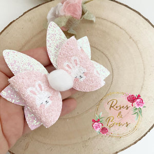 Bunny Tail Easter Hair Bow Headband or Clip