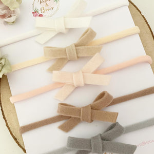 Wool felt neutral headband set