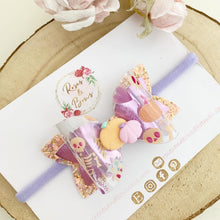 Load image into Gallery viewer, Halloween Transparent Pumpkin Hair Bow Headband or Clip
