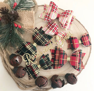 Tartan Hair Bow Headband or Clip