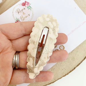 Leopard Print large snap clip
