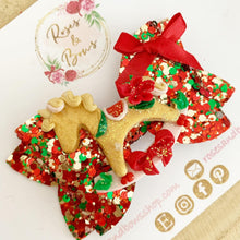 Load image into Gallery viewer, Christmas Rocking Horse Hair Bow Clip or Headband
