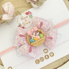 Load image into Gallery viewer, Easter Basket Glitter Hair Bow Headband or Clip

