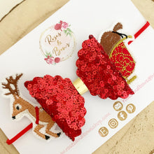 Load image into Gallery viewer, Christmas Sleigh Hair Bow Clip or Headband
