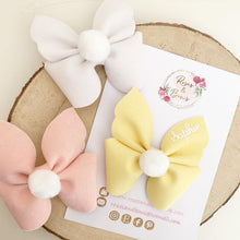 Load image into Gallery viewer, Personalised Easter Bunny Hair Bow - bunny Ears Hair Bow Headband or Clip
