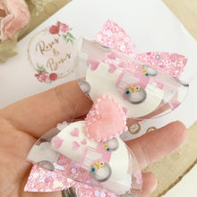 Load image into Gallery viewer, Tractor Transparent Glitter Bow Headband or Clip

