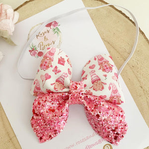 Valentines Gonk Sailor Bow Headband or Clip