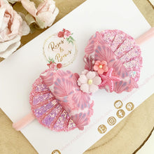 Load image into Gallery viewer, Shell Mermaid Bow Headband or Clip
