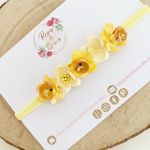 Daffodil nylon headband - Flower Crown Headband