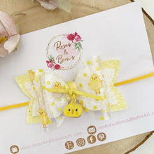 Load image into Gallery viewer, Easter Chick Transparent Charm Hair Bow Headband or Clip
