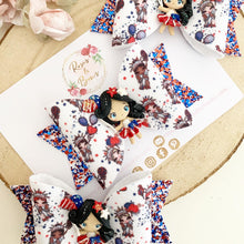 Load image into Gallery viewer, July 4th USA Independence Day Bow Headband or Clip
