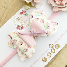 Load image into Gallery viewer, Pink Crystal Hair Bow Headband or Clip

