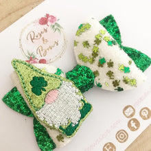 Load image into Gallery viewer, St Patrick’s Day Gonk Gnome Hair Bow Headband or Clip
