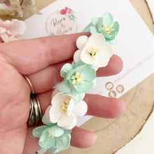 Load image into Gallery viewer, Mint cherry blossom nylon headband
