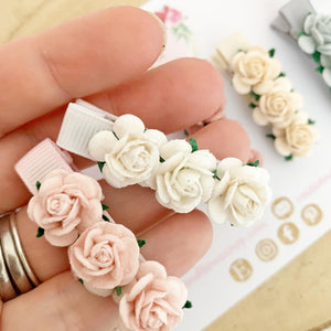 Neutral Rose Clips or Clip Set