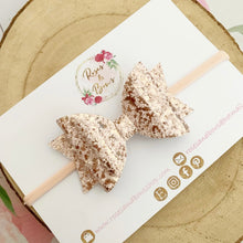 Load image into Gallery viewer, Rose gold Hair Bow Headband or Clip
