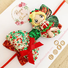Load image into Gallery viewer, Christmas Fairy Hair Bow Clip or Headband
