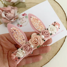 Load image into Gallery viewer, Pink Bunny Ears Easter headband - Girls Hairband - Photo Prop
