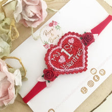 Load image into Gallery viewer, First Valentine’s Headband - 1st Valentine’s Day Headband
