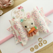Load image into Gallery viewer, Fluffy Easter Bunny Hair Bow Headband or Clip
