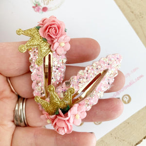 Princess Crown Snap Clip