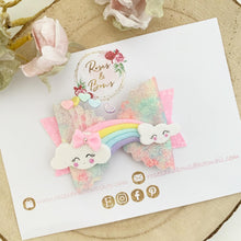 Load image into Gallery viewer, Rainbow Hair Bow Headband or Clip
