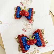 Load image into Gallery viewer, Jubilee Glitter Bow Headband or Clip
