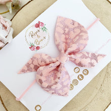Load image into Gallery viewer, Pink Leopard Hair Bow Headband or Clip
